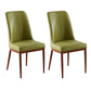 Contemporary Style Metal Dining Chairs Dining Arm Side Chair for Kitchen Green 2 Piece Set Walnut Clearhalo ' kitchen&dining_furn' 'Dining Chairs' 'Dining Tables & Seating' 'dining_chair' 'furn' 'furn_dining_chair' 'Furniture' 'furniture_dining_chair' 'Kitchen & Dining Furniture' 'kitchen' 4055144