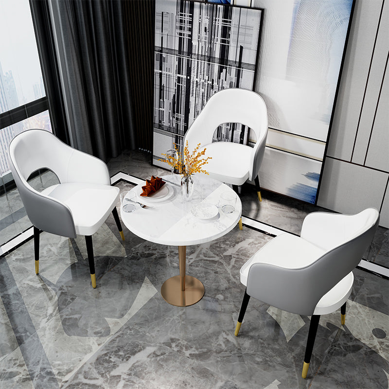 Nordic Style Dining Chairs Dining Arm Side Chairs with Metal Legs for Kitchen Clearhalo ' kitchen&dining_furn' 'Dining Chairs' 'Dining Tables & Seating' 'dining_chair' 'furn' 'furn_dining_chair' 'Furniture' 'furniture_dining_chair' 'Kitchen & Dining Furniture' 'kitchen' 4055165