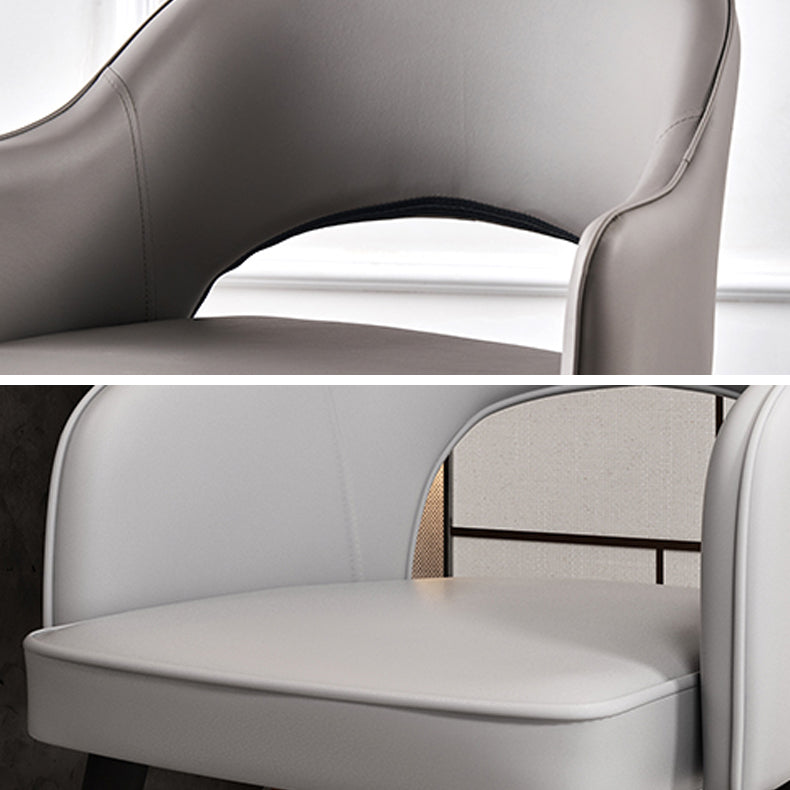 Nordic Style Dining Chairs Dining Arm Side Chairs with Metal Legs for Kitchen Clearhalo ' kitchen&dining_furn' 'Dining Chairs' 'Dining Tables & Seating' 'dining_chair' 'furn' 'furn_dining_chair' 'Furniture' 'furniture_dining_chair' 'Kitchen & Dining Furniture' 'kitchen' 4055177