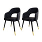 Nordic Style Dining Chairs Dining Arm Side Chairs with Metal Legs for Kitchen Black 2 Piece Set Clearhalo ' kitchen&dining_furn' 'Dining Chairs' 'Dining Tables & Seating' 'dining_chair' 'furn' 'furn_dining_chair' 'Furniture' 'furniture_dining_chair' 'Kitchen & Dining Furniture' 'kitchen' 4055189