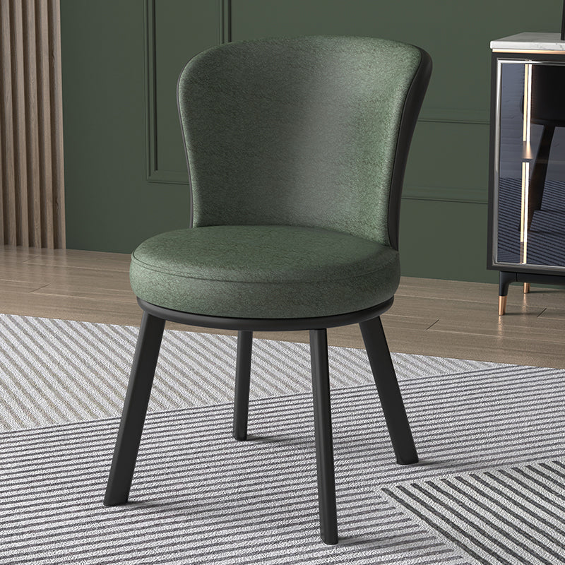 Contemporary Style Dining Room Chairs Kitchen Matte Finish Dining Arm Chairs with Metal Legs Green 1 Piece Clearhalo ' kitchen&dining_furn' 'Dining Chairs' 'Dining Tables & Seating' 'dining_chair' 'furn' 'furn_dining_chair' 'Furniture' 'furniture_dining_chair' 'Kitchen & Dining Furniture' 'kitchen' 4055208