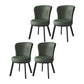 Contemporary Style Dining Room Chairs Kitchen Matte Finish Dining Arm Chairs with Metal Legs Green 4 Piece Set Clearhalo ' kitchen&dining_furn' 'Dining Chairs' 'Dining Tables & Seating' 'dining_chair' 'furn' 'furn_dining_chair' 'Furniture' 'furniture_dining_chair' 'Kitchen & Dining Furniture' 'kitchen' 4055212