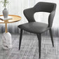 Modern Style Metal Dining Chairs Dining Open Back Arm Side Chair for Kitchen Dark Gray 1 Piece Clearhalo ' kitchen&dining_furn' 'Dining Chairs' 'Dining Tables & Seating' 'dining_chair' 'furn' 'furn_dining_chair' 'Furniture' 'furniture_dining_chair' 'Kitchen & Dining Furniture' 'kitchen' 4055234
