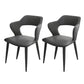 Modern Style Metal Dining Chairs Dining Open Back Arm Side Chair for Kitchen Dark Gray 2 Piece Set Clearhalo ' kitchen&dining_furn' 'Dining Chairs' 'Dining Tables & Seating' 'dining_chair' 'furn' 'furn_dining_chair' 'Furniture' 'furniture_dining_chair' 'Kitchen & Dining Furniture' 'kitchen' 4055235