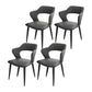Modern Style Metal Dining Chairs Dining Open Back Arm Side Chair for Kitchen Dark Gray 4 Piece Set Clearhalo ' kitchen&dining_furn' 'Dining Chairs' 'Dining Tables & Seating' 'dining_chair' 'furn' 'furn_dining_chair' 'Furniture' 'furniture_dining_chair' 'Kitchen & Dining Furniture' 'kitchen' 4055237