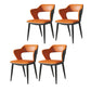Modern Style Metal Dining Chairs Dining Open Back Arm Side Chair for Kitchen Orange 4 Piece Set Clearhalo ' kitchen&dining_furn' 'Dining Chairs' 'Dining Tables & Seating' 'dining_chair' 'furn' 'furn_dining_chair' 'Furniture' 'furniture_dining_chair' 'Kitchen & Dining Furniture' 'kitchen' 4055249