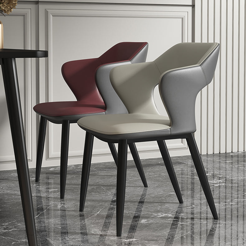 Modern Style Metal Dining Chairs Dining Open Back Arm Side Chair for Kitchen Clearhalo ' kitchen&dining_furn' 'Dining Chairs' 'Dining Tables & Seating' 'dining_chair' 'furn' 'furn_dining_chair' 'Furniture' 'furniture_dining_chair' 'Kitchen & Dining Furniture' 'kitchen' 4055253
