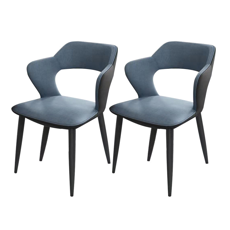 Modern Style Metal Dining Chairs Dining Open Back Arm Side Chair for Kitchen Sky Blue 2 Piece Set Clearhalo ' kitchen&dining_furn' 'Dining Chairs' 'Dining Tables & Seating' 'dining_chair' 'furn' 'furn_dining_chair' 'Furniture' 'furniture_dining_chair' 'Kitchen & Dining Furniture' 'kitchen' 4055263