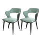 Modern Style Metal Dining Chairs Dining Open Back Arm Side Chair for Kitchen Green 2 Piece Set Clearhalo ' kitchen&dining_furn' 'Dining Chairs' 'Dining Tables & Seating' 'dining_chair' 'furn' 'furn_dining_chair' 'Furniture' 'furniture_dining_chair' 'Kitchen & Dining Furniture' 'kitchen' 4055266