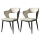 Modern Style Metal Dining Chairs Dining Open Back Arm Side Chair for Kitchen Gray-White 2 Piece Set Clearhalo ' kitchen&dining_furn' 'Dining Chairs' 'Dining Tables & Seating' 'dining_chair' 'furn' 'furn_dining_chair' 'Furniture' 'furniture_dining_chair' 'Kitchen & Dining Furniture' 'kitchen' 4055275