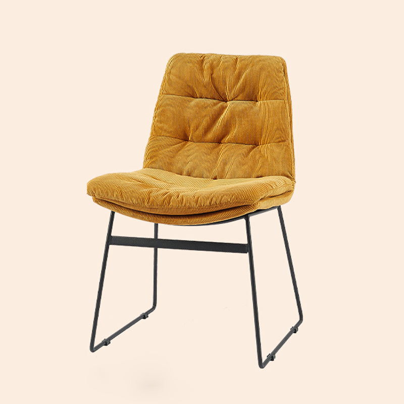 Contemporary Style Dining Room Chairs Kitchen Dining Arm Chairs with Metal Legs Ginger 1 Piece Clearhalo ' kitchen&dining_furn' 'Dining Chairs' 'Dining Tables & Seating' 'dining_chair' 'furn' 'furn_dining_chair' 'Furniture' 'furniture_dining_chair' 'Kitchen & Dining Furniture' 'kitchen' 4055279