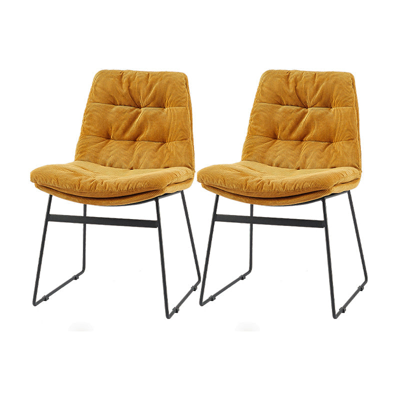 Contemporary Style Dining Room Chairs Kitchen Dining Arm Chairs with Metal Legs Ginger 2 Piece Set Clearhalo ' kitchen&dining_furn' 'Dining Chairs' 'Dining Tables & Seating' 'dining_chair' 'furn' 'furn_dining_chair' 'Furniture' 'furniture_dining_chair' 'Kitchen & Dining Furniture' 'kitchen' 4055281