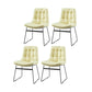 Contemporary Style Dining Room Chairs Kitchen Dining Arm Chairs with Metal Legs Off-White 4 Piece Set Clearhalo ' kitchen&dining_furn' 'Dining Chairs' 'Dining Tables & Seating' 'dining_chair' 'furn' 'furn_dining_chair' 'Furniture' 'furniture_dining_chair' 'Kitchen & Dining Furniture' 'kitchen' 4055295
