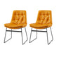 Contemporary Style Dining Room Chairs Kitchen Dining Arm Chairs with Metal Legs Orange 2 Piece Set Clearhalo ' kitchen&dining_furn' 'Dining Chairs' 'Dining Tables & Seating' 'dining_chair' 'furn' 'furn_dining_chair' 'Furniture' 'furniture_dining_chair' 'Kitchen & Dining Furniture' 'kitchen' 4055305