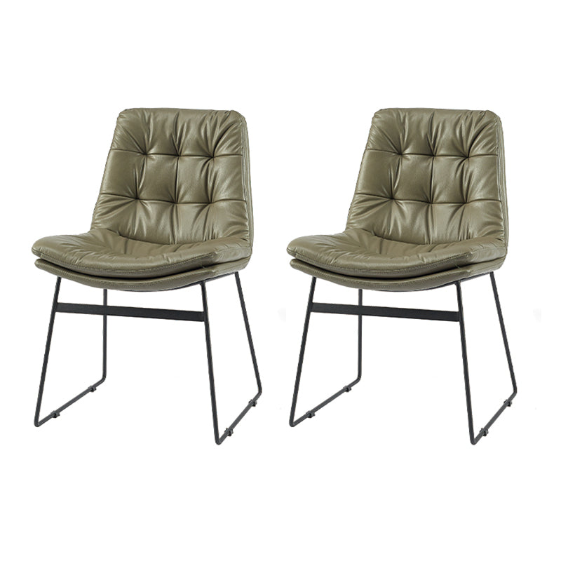 Contemporary Style Dining Room Chairs Kitchen Dining Arm Chairs with Metal Legs Dark Gray 2 Piece Set Clearhalo ' kitchen&dining_furn' 'Dining Chairs' 'Dining Tables & Seating' 'dining_chair' 'furn' 'furn_dining_chair' 'Furniture' 'furniture_dining_chair' 'Kitchen & Dining Furniture' 'kitchen' 4055311