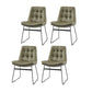 Contemporary Style Dining Room Chairs Kitchen Dining Arm Chairs with Metal Legs Dark Gray 4 Piece Set Clearhalo ' kitchen&dining_furn' 'Dining Chairs' 'Dining Tables & Seating' 'dining_chair' 'furn' 'furn_dining_chair' 'Furniture' 'furniture_dining_chair' 'Kitchen & Dining Furniture' 'kitchen' 4055312