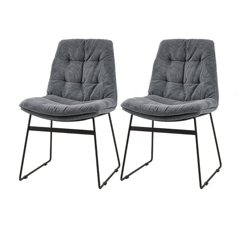 Contemporary Style Dining Room Chairs Kitchen Dining Arm Chairs with Metal Legs Grey 2 Piece Set Clearhalo ' kitchen&dining_furn' 'Dining Chairs' 'Dining Tables & Seating' 'dining_chair' 'furn' 'furn_dining_chair' 'Furniture' 'furniture_dining_chair' 'Kitchen & Dining Furniture' 'kitchen' 4055314