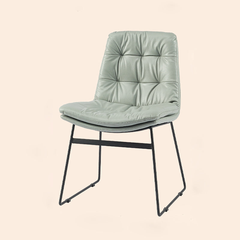 Contemporary Style Dining Room Chairs Kitchen Dining Arm Chairs with Metal Legs Light Gray 1 Piece Clearhalo ' kitchen&dining_furn' 'Dining Chairs' 'Dining Tables & Seating' 'dining_chair' 'furn' 'furn_dining_chair' 'Furniture' 'furniture_dining_chair' 'Kitchen & Dining Furniture' 'kitchen' 4055319