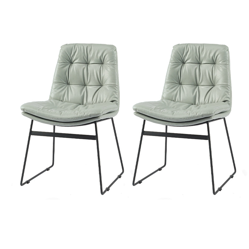 Contemporary Style Dining Room Chairs Kitchen Dining Arm Chairs with Metal Legs Light Gray 2 Piece Set Clearhalo ' kitchen&dining_furn' 'Dining Chairs' 'Dining Tables & Seating' 'dining_chair' 'furn' 'furn_dining_chair' 'Furniture' 'furniture_dining_chair' 'Kitchen & Dining Furniture' 'kitchen' 4055320