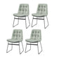 Contemporary Style Dining Room Chairs Kitchen Dining Arm Chairs with Metal Legs Light Gray 4 Piece Set Clearhalo ' kitchen&dining_furn' 'Dining Chairs' 'Dining Tables & Seating' 'dining_chair' 'furn' 'furn_dining_chair' 'Furniture' 'furniture_dining_chair' 'Kitchen & Dining Furniture' 'kitchen' 4055321
