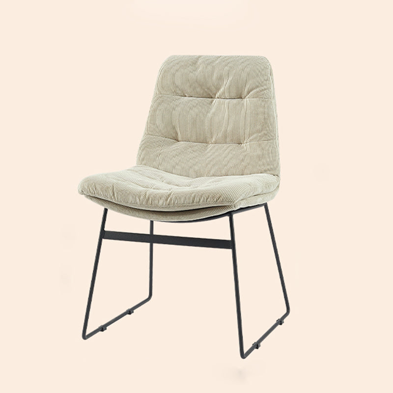 Contemporary Style Dining Room Chairs Kitchen Dining Arm Chairs with Metal Legs Gray-White 1 Piece Clearhalo ' kitchen&dining_furn' 'Dining Chairs' 'Dining Tables & Seating' 'dining_chair' 'furn' 'furn_dining_chair' 'Furniture' 'furniture_dining_chair' 'Kitchen & Dining Furniture' 'kitchen' 4055322