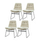 Contemporary Style Dining Room Chairs Kitchen Dining Arm Chairs with Metal Legs Gray-White 4 Piece Set Clearhalo ' kitchen&dining_furn' 'Dining Chairs' 'Dining Tables & Seating' 'dining_chair' 'furn' 'furn_dining_chair' 'Furniture' 'furniture_dining_chair' 'Kitchen & Dining Furniture' 'kitchen' 4055324