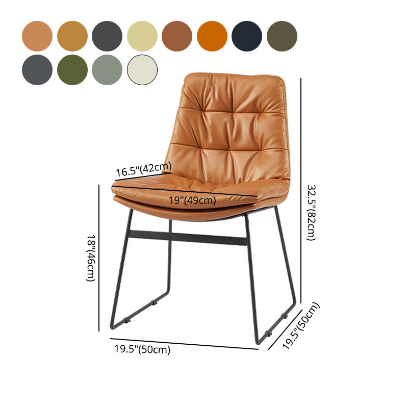 Contemporary Style Dining Room Chairs Kitchen Dining Arm Chairs with Metal Legs Clearhalo ' kitchen&dining_furn' 'Dining Chairs' 'Dining Tables & Seating' 'dining_chair' 'furn' 'furn_dining_chair' 'Furniture' 'furniture_dining_chair' 'Kitchen & Dining Furniture' 'kitchen' 4055325