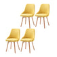 Upholstered Scandinavian Home Side Chair Matte Finish Parsons Dining Chair Beige 4 Piece Set Clearhalo ' kitchen&dining_furn' 'Dining Chairs' 'Dining Tables & Seating' 'dining_chair' 'furn' 'furn_dining_chair' 'Furniture' 'furniture_dining_chair' 'Kitchen & Dining Furniture' 'kitchen' 4055336