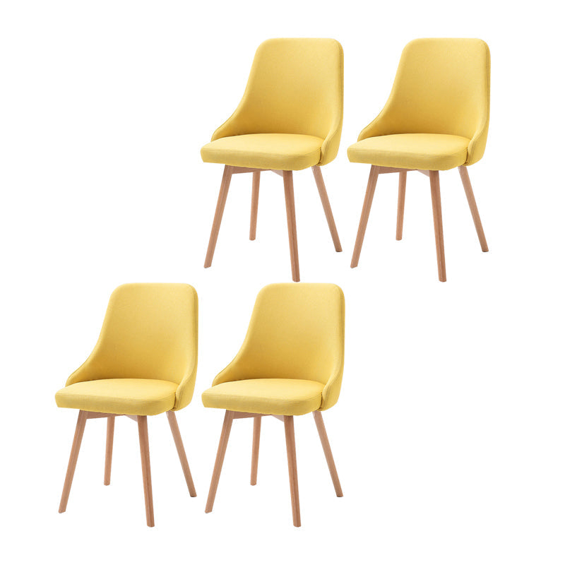 Upholstered Scandinavian Home Side Chair Matte Finish Parsons Dining Chair Beige 4 Piece Set Clearhalo ' kitchen&dining_furn' 'Dining Chairs' 'Dining Tables & Seating' 'dining_chair' 'furn' 'furn_dining_chair' 'Furniture' 'furniture_dining_chair' 'Kitchen & Dining Furniture' 'kitchen' 4055336