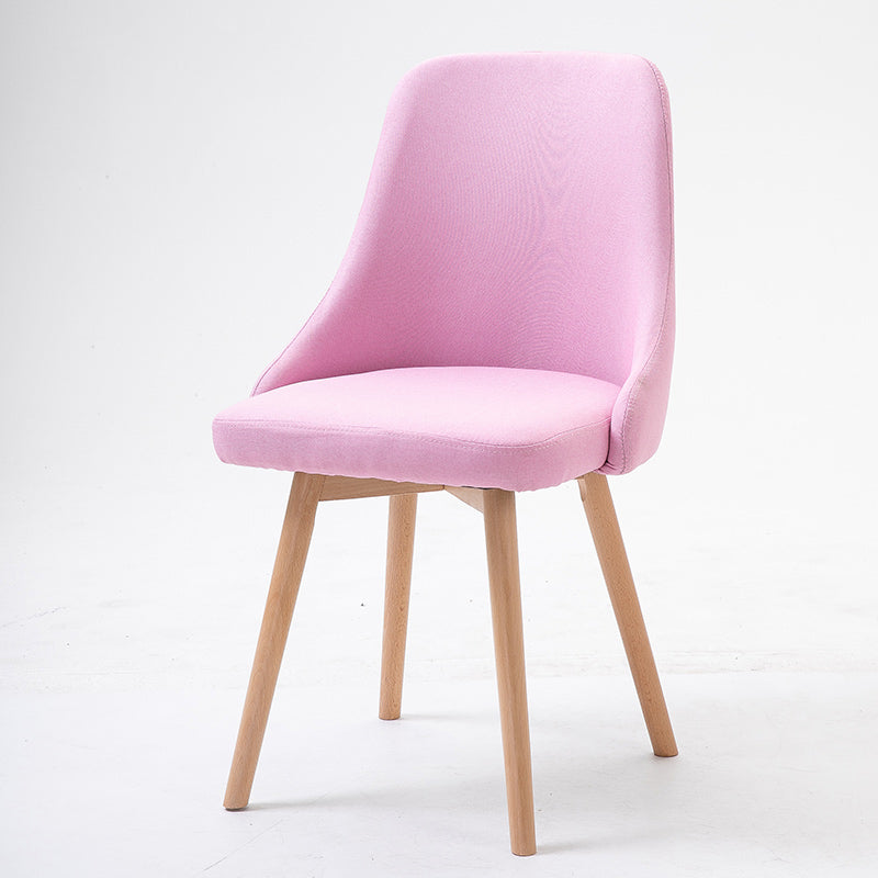 Upholstered Scandinavian Home Side Chair Matte Finish Parsons Dining Chair Pink 1 Piece Clearhalo ' kitchen&dining_furn' 'Dining Chairs' 'Dining Tables & Seating' 'dining_chair' 'furn' 'furn_dining_chair' 'Furniture' 'furniture_dining_chair' 'Kitchen & Dining Furniture' 'kitchen' 4055339