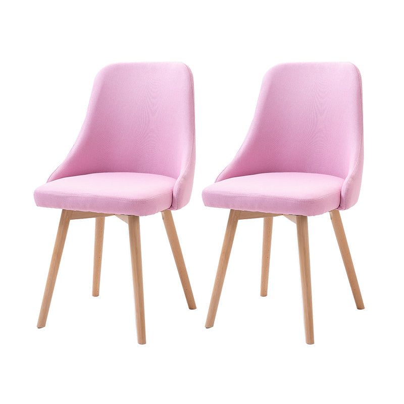Upholstered Scandinavian Home Side Chair Matte Finish Parsons Dining Chair Pink 2 Piece Set Clearhalo ' kitchen&dining_furn' 'Dining Chairs' 'Dining Tables & Seating' 'dining_chair' 'furn' 'furn_dining_chair' 'Furniture' 'furniture_dining_chair' 'Kitchen & Dining Furniture' 'kitchen' 4055340