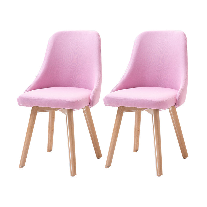 Upholstered Scandinavian Home Side Chair Matte Finish Parsons Dining Chair Pinkish Red 2 Piece Set Clearhalo ' kitchen&dining_furn' 'Dining Chairs' 'Dining Tables & Seating' 'dining_chair' 'furn' 'furn_dining_chair' 'Furniture' 'furniture_dining_chair' 'Kitchen & Dining Furniture' 'kitchen' 4055344