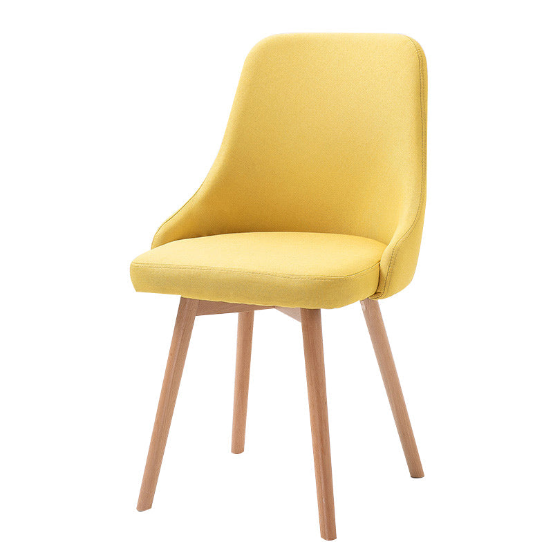 Upholstered Scandinavian Home Side Chair Matte Finish Parsons Dining Chair Yellow 1 Piece Clearhalo ' kitchen&dining_furn' 'Dining Chairs' 'Dining Tables & Seating' 'dining_chair' 'furn' 'furn_dining_chair' 'Furniture' 'furniture_dining_chair' 'Kitchen & Dining Furniture' 'kitchen' 4055352