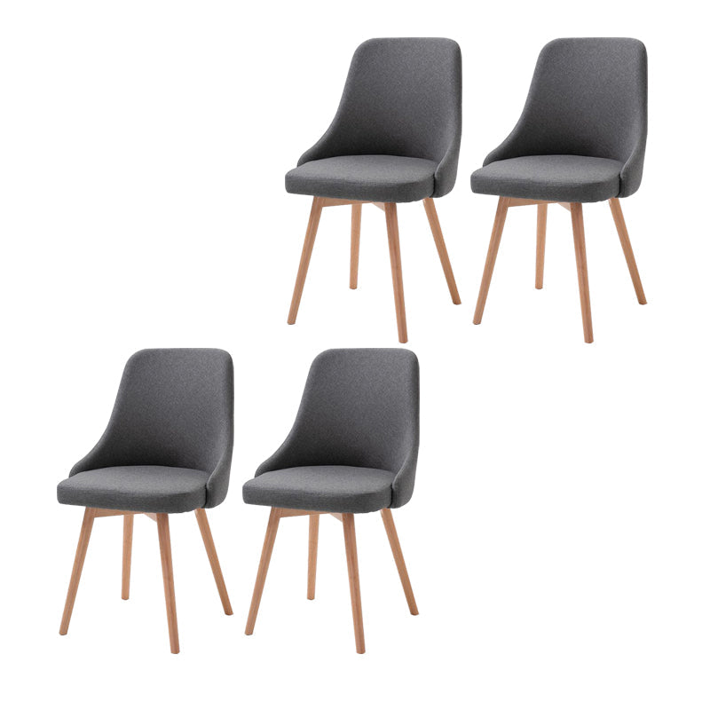 Upholstered Scandinavian Home Side Chair Matte Finish Parsons Dining Chair Silver Gray 4 Piece Set Clearhalo ' kitchen&dining_furn' 'Dining Chairs' 'Dining Tables & Seating' 'dining_chair' 'furn' 'furn_dining_chair' 'Furniture' 'furniture_dining_chair' 'Kitchen & Dining Furniture' 'kitchen' 4055360