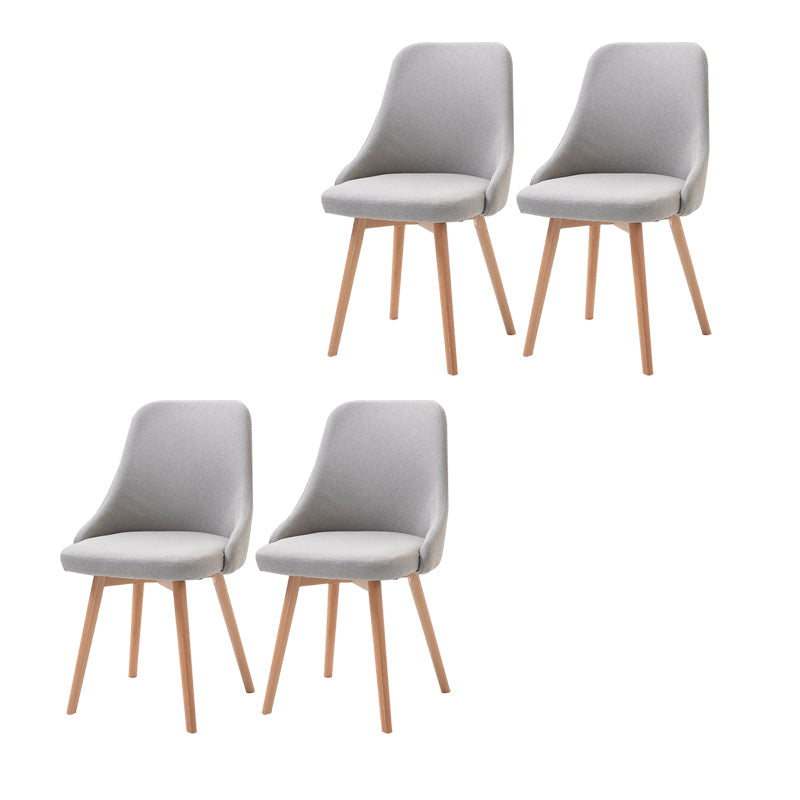 Upholstered Scandinavian Home Side Chair Matte Finish Parsons Dining Chair Light Gray 4 Piece Set Clearhalo ' kitchen&dining_furn' 'Dining Chairs' 'Dining Tables & Seating' 'dining_chair' 'furn' 'furn_dining_chair' 'Furniture' 'furniture_dining_chair' 'Kitchen & Dining Furniture' 'kitchen' 4055366
