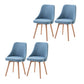Upholstered Scandinavian Home Side Chair Matte Finish Parsons Dining Chair Sky Blue 4 Piece Set Clearhalo ' kitchen&dining_furn' 'Dining Chairs' 'Dining Tables & Seating' 'dining_chair' 'furn' 'furn_dining_chair' 'Furniture' 'furniture_dining_chair' 'Kitchen & Dining Furniture' 'kitchen' 4055372