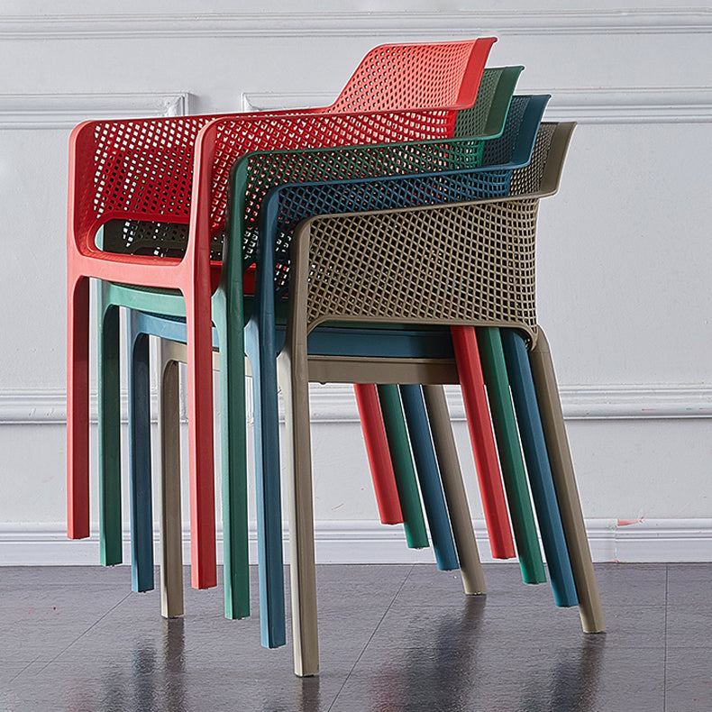 Contemporary Style Dining Room Chairs Stackable Arm Chairs with Plastic Legs Clearhalo ' kitchen&dining_furn' 'Dining Chairs' 'Dining Tables & Seating' 'dining_chair' 'furn' 'furn_dining_chair' 'Furniture' 'furniture_dining_chair' 'Kitchen & Dining Furniture' 'kitchen' 4055396