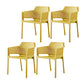 Contemporary Style Dining Room Chairs Stackable Arm Chairs with Plastic Legs Ginger 4 Piece Set Clearhalo ' kitchen&dining_furn' 'Dining Chairs' 'Dining Tables & Seating' 'dining_chair' 'furn' 'furn_dining_chair' 'Furniture' 'furniture_dining_chair' 'Kitchen & Dining Furniture' 'kitchen' 4055400