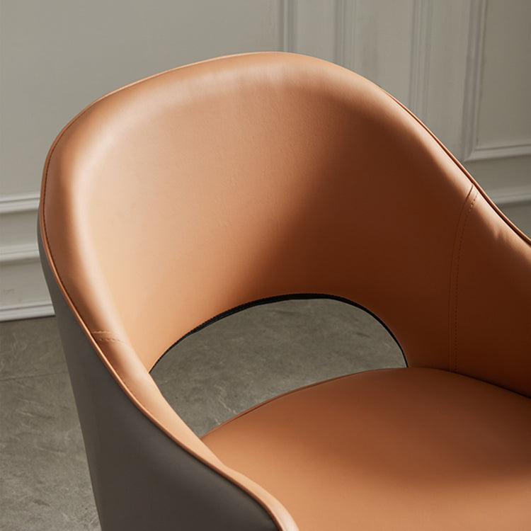 Nordic Style Metal Dining Chairs Dining Open Back Arm Side Chair for Kitchen Clearhalo ' kitchen&dining_furn' 'Dining Chairs' 'Dining Tables & Seating' 'dining_chair' 'furn' 'furn_dining_chair' 'Furniture' 'furniture_dining_chair' 'Kitchen & Dining Furniture' 'kitchen' 4055418