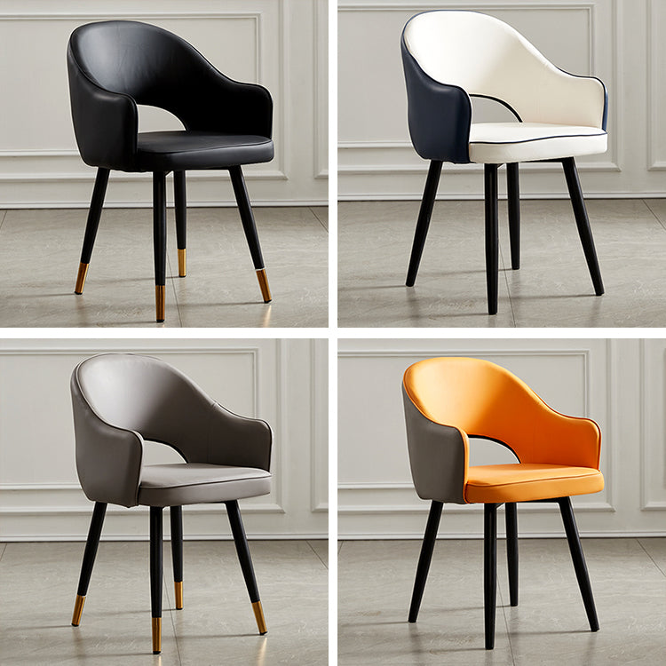 Nordic Style Metal Dining Chairs Dining Open Back Arm Side Chair for Kitchen Clearhalo ' kitchen&dining_furn' 'Dining Chairs' 'Dining Tables & Seating' 'dining_chair' 'furn' 'furn_dining_chair' 'Furniture' 'furniture_dining_chair' 'Kitchen & Dining Furniture' 'kitchen' 4055426