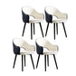 Nordic Style Metal Dining Chairs Dining Open Back Arm Side Chair for Kitchen Dark Blue 4 Piece Set Clearhalo ' kitchen&dining_furn' 'Dining Chairs' 'Dining Tables & Seating' 'dining_chair' 'furn' 'furn_dining_chair' 'Furniture' 'furniture_dining_chair' 'Kitchen & Dining Furniture' 'kitchen' 4055432