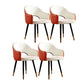 Nordic Style Metal Dining Chairs Dining Open Back Arm Side Chair for Kitchen Orange 4 Piece Set Clearhalo ' kitchen&dining_furn' 'Dining Chairs' 'Dining Tables & Seating' 'dining_chair' 'furn' 'furn_dining_chair' 'Furniture' 'furniture_dining_chair' 'Kitchen & Dining Furniture' 'kitchen' 4055438