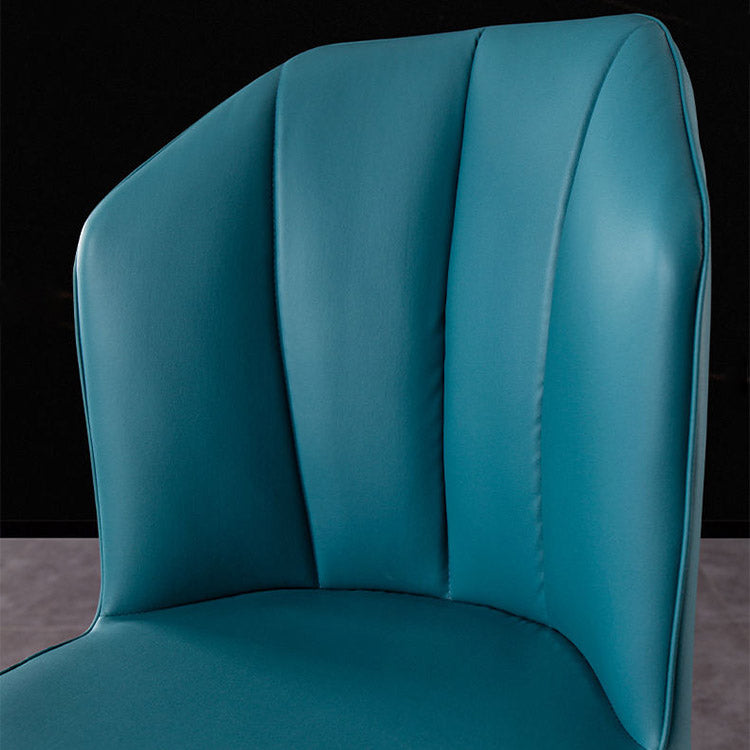 Contemporary Style Kitchen Metal Dining Chairs Dining Wingback Armless Side Chair Clearhalo ' kitchen&dining_furn' 'Dining Chairs' 'Dining Tables & Seating' 'dining_chair' 'furn' 'furn_dining_chair' 'Furniture' 'furniture_dining_chair' 'Kitchen & Dining Furniture' 'kitchen' 4055452