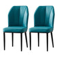 Contemporary Style Kitchen Metal Dining Chairs Dining Wingback Armless Side Chair Blue 2 Piece Set Black Clearhalo ' kitchen&dining_furn' 'Dining Chairs' 'Dining Tables & Seating' 'dining_chair' 'furn' 'furn_dining_chair' 'Furniture' 'furniture_dining_chair' 'Kitchen & Dining Furniture' 'kitchen' 4055461
