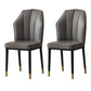 Contemporary Style Kitchen Metal Dining Chairs Dining Wingback Armless Side Chair Dark Gray 2 Piece Set Brass Gold Clearhalo ' kitchen&dining_furn' 'Dining Chairs' 'Dining Tables & Seating' 'dining_chair' 'furn' 'furn_dining_chair' 'Furniture' 'furniture_dining_chair' 'Kitchen & Dining Furniture' 'kitchen' 4055467