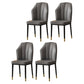 Contemporary Style Kitchen Metal Dining Chairs Dining Wingback Armless Side Chair Dark Gray 4 Piece Set Brass Gold Clearhalo ' kitchen&dining_furn' 'Dining Chairs' 'Dining Tables & Seating' 'dining_chair' 'furn' 'furn_dining_chair' 'Furniture' 'furniture_dining_chair' 'Kitchen & Dining Furniture' 'kitchen' 4055468