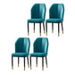 Contemporary Style Kitchen Metal Dining Chairs Dining Wingback Armless Side Chair Blue 4 Piece Set Brass Gold Clearhalo ' kitchen&dining_furn' 'Dining Chairs' 'Dining Tables & Seating' 'dining_chair' 'furn' 'furn_dining_chair' 'Furniture' 'furniture_dining_chair' 'Kitchen & Dining Furniture' 'kitchen' 4055477