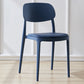 Plastic Scandinavian Living Room Side Chair Matte Finish Open Back Dining Chair Blue Leather 1 Piece Clearhalo ' kitchen&dining_furn' 'Dining Chairs' 'Dining Tables & Seating' 'dining_chair' 'furn' 'furn_dining_chair' 'Furniture' 'furniture_dining_chair' 'Kitchen & Dining Furniture' 'kitchen' 4055483