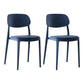 Plastic Scandinavian Living Room Side Chair Matte Finish Open Back Dining Chair Blue Leather 2 Piece Set Clearhalo ' kitchen&dining_furn' 'Dining Chairs' 'Dining Tables & Seating' 'dining_chair' 'furn' 'furn_dining_chair' 'Furniture' 'furniture_dining_chair' 'Kitchen & Dining Furniture' 'kitchen' 4055484
