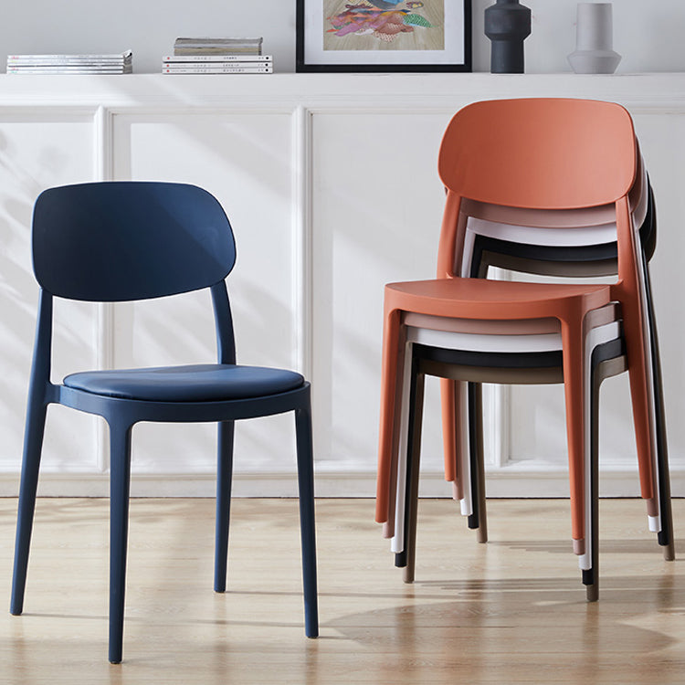 Plastic Scandinavian Living Room Side Chair Matte Finish Open Back Dining Chair Clearhalo ' kitchen&dining_furn' 'Dining Chairs' 'Dining Tables & Seating' 'dining_chair' 'furn' 'furn_dining_chair' 'Furniture' 'furniture_dining_chair' 'Kitchen & Dining Furniture' 'kitchen' 4055485